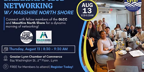 Breakfast Club Networking w\/ MassHire North Shore