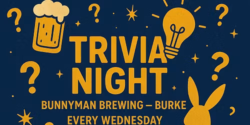 Trivia Night! At Bunnyman Brewing - Burke