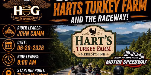 Ride to Harts Turkey Farm and Raceway