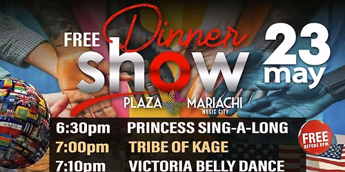 FREE Dinner Show!!! Around the World Performances, Hora Loca, DJ Chilango & More