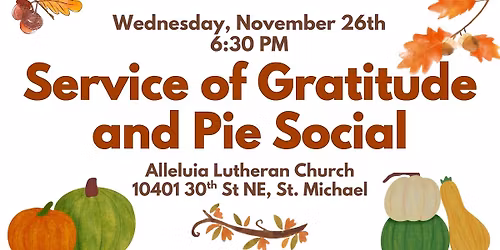 Service of Gratitude and Pie Social