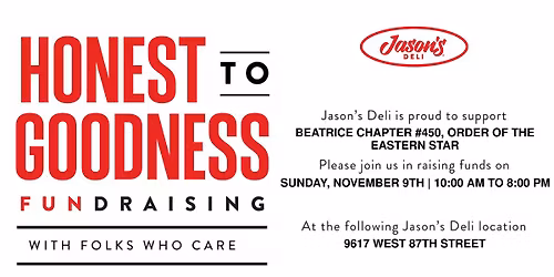 Jason's Deli Fundraiser for Beatrice Chapter #450