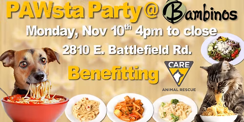 PAWsta Party @ Bambino's!