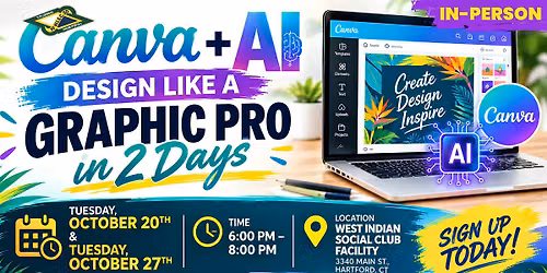Design Like a Graphic Pro in 2 Days - Canva+AI \u2022 In-Person \u2022 Instructor-Led