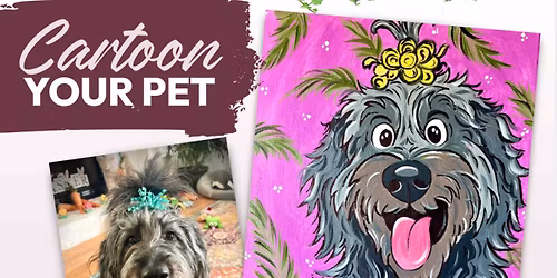 Cartoon Your Pet with Wine & Design