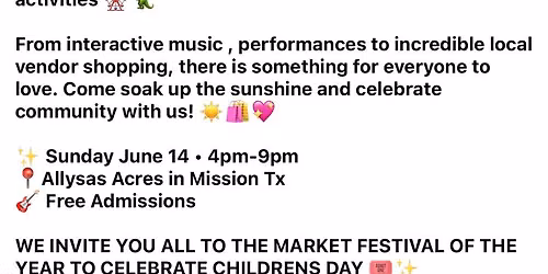 Kidchella by The valley Markets Allysas Acres 