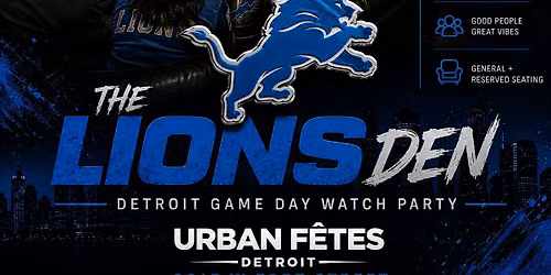 THE LIONS DEN | Detroit Lions Game Day Watch Party