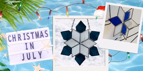 Christmas in July: Abstract Snowflake or 3D Diamond Spinner w\/ Morgan's Stained Glass