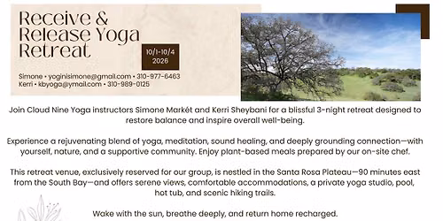 Receive & Release Yoga Retreat