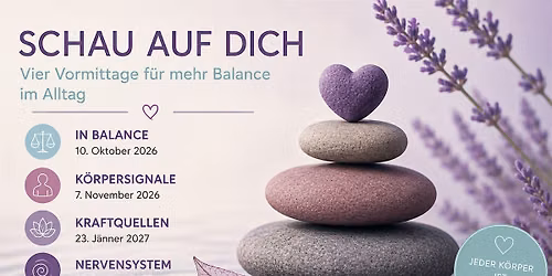 Schau auf dich - Workshop-Serie. Alle 4 Termine