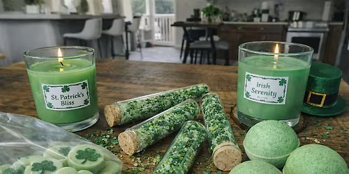 Lucky & Lit: St. Patrick\u2019s Day Candle + Bath Bomb Experience
