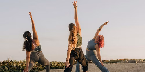 beach walk + yoga + soundbath by the sea \u2728