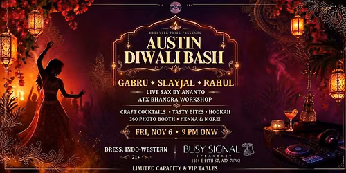 Austin Diwali Bash - Bollywood Gala night