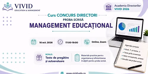 Curs online CONCURS DIRECTORI \u201eManagement educa\u021bional\u201d + teste de preg\u0103tire \u0219i autoevaluare