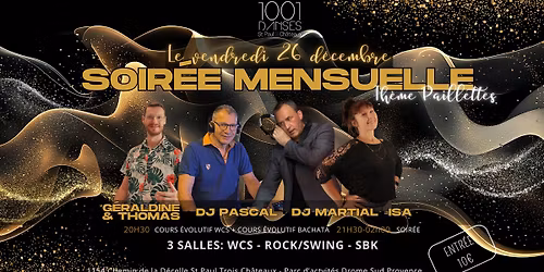 Soir\u00e9e SBK\/Rock\/WCS th\u00e8me Paillettes