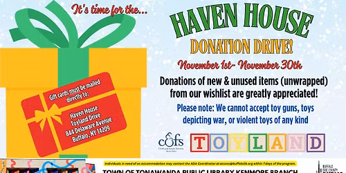 Haven House Donation Drive