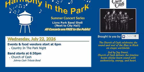 Harmony in the Park- Church of Cash (Johnny Cash tribute) & Country in the Park Night