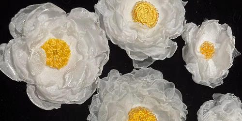 White Camellia Embroidered Flower Workshop