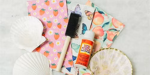 Community Craft at Boho House | Mod Podge Seashells