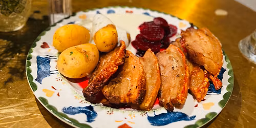 Stegt fl\u00e6sk aften p\u00e5 Bliss 