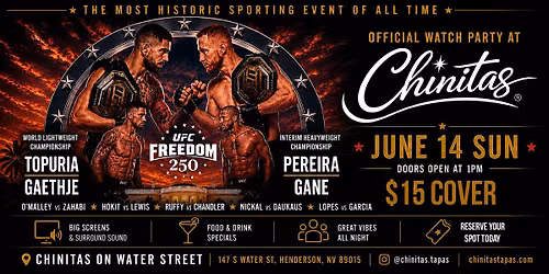 Experience UFC Freedom 250 Live at Chinitas!