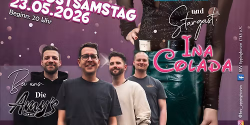 Festzeltparty mit der Amy\u2019s Coverband und Stargast Ina Colada 2026