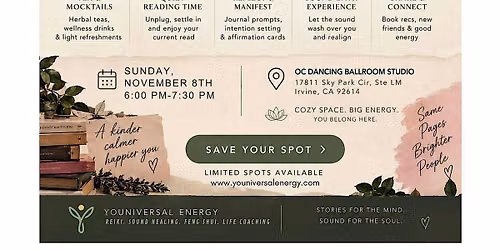 Books & Bowls: A Reading & Sound Bath Wellness Experience
