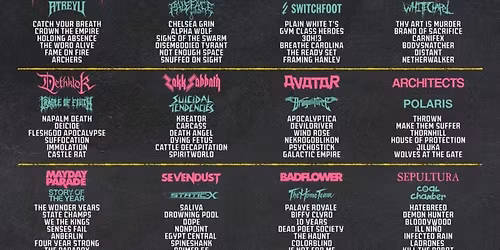 Welcome To Rockville: Bring Me The Horizon  Motionless In White  Highly Suspect & Black Veil Brides - Saturday