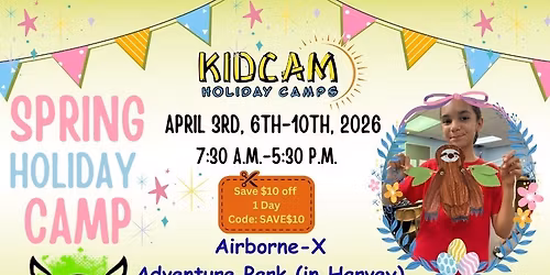 Kidcam Spring Holiday Camp at Airborne-X Adventure Park-Harvey