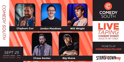 Comedy South: Live Comedy Club & Recording SEPTEMBER Event