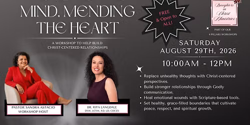 \ud83c\udf3f Healing the Mind, Mending the Heart - A Workshop to Help Build Christ\u2011Centered Relationships