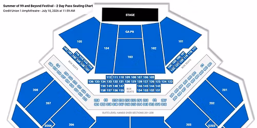 Summer of 99 and Beyond Festival - 2 Day Pass at Credit Union 1 Amphitheatre