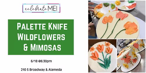Palette Knife Wildflowers & Mimosas
