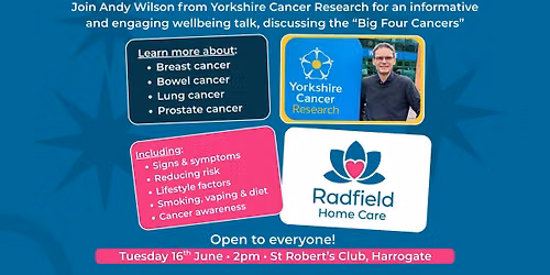 Know the Signs: A wellbeing talk covering \u201cThe Big Four Cancers\u201d