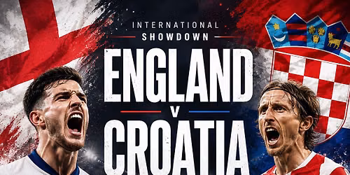 England v Croatia — 71 Holmes House Avenue, Wigan