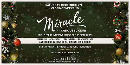 Miracle at Carousel Club Final Saturday Celebration