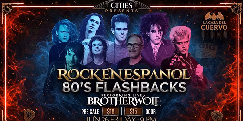 Spanish Rock Vs 80's Flashbacks In Los Angeles. Live Band and Djs