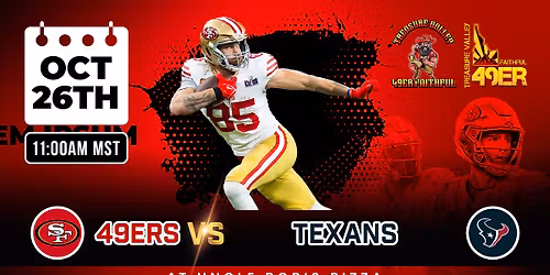 Red October Continues \u2013 49ers vs Texans Watch Party