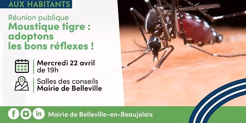 \ud83e\udd9f R\u00e9union publique : Moustique tigre, adoptons les bons r\u00e9flexes !