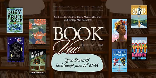 BOOKVUE & SWAP - Book Club by Andrew Bayne Memorial Library and Vintage Max