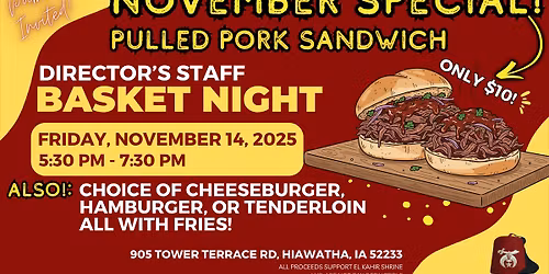 PULLED PORK SPECIAL - $10 with fries!