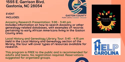 Juneteenth Week: Ancestry Research Presentation and Library Tour