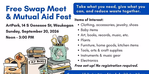 Free Swap Meet & Mutual Aid Fest @ ArtPark | Sunday, September 20