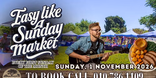 \ud83c\udf1e SUNDAY MARKET AT COUNTRY PUB \u2013 1 NOVEMBER 2026\ud83c\udf1e