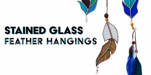 Stained Glass Feather Hanging