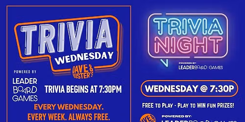 Trivia Night | Dave & Buster's - Capitol Heights MD - WED 730p