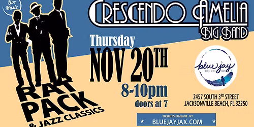 Crescendo Amelia: Rat Pack & Jazz Classics at Blue Jay Listening Room