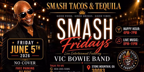 Live Sounds Friday: Vic Bowie Band. Dinner \u2022 Cocktails \u2022 Dj After