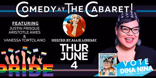 Comedy at The Cabaret! PRIDE! ComedyCelebrationBenefit! JUNE4