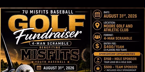 Misfits Fundraiser Golf Scramble